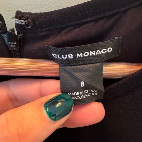 Club Monaco Black Sandraya Cold Shoulder Mini Dress - Picture 4 of 5
